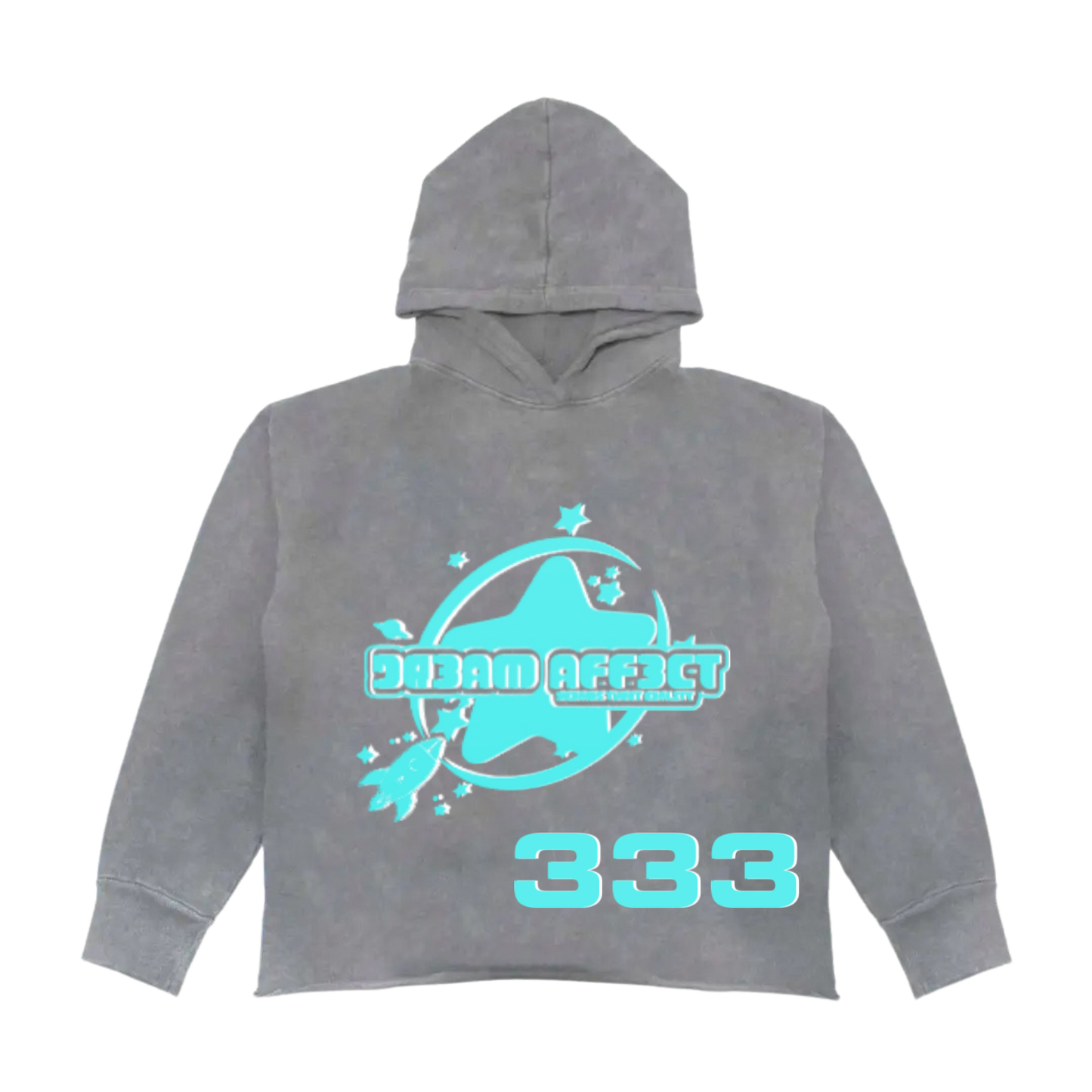 Grey/teal two tone hoodie