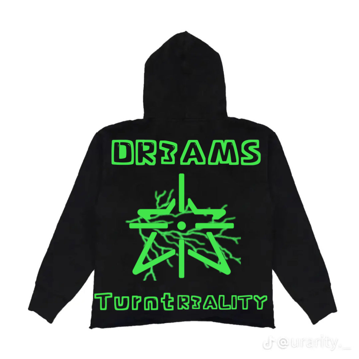Black/green glow in the dark hoodie