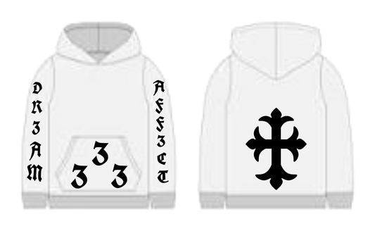 White/black hoodie