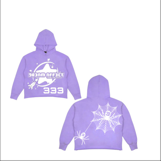 Purple/white hoodie