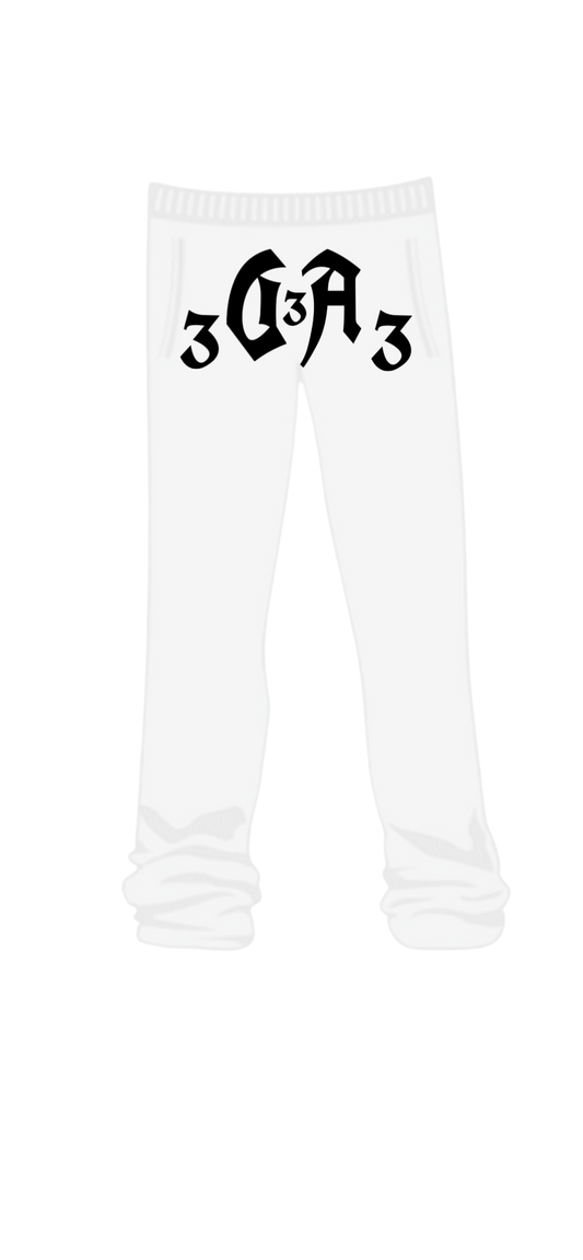 White/black stacked sweats