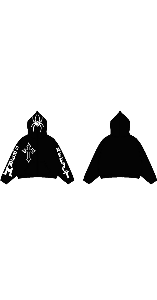 Black/white full zip
