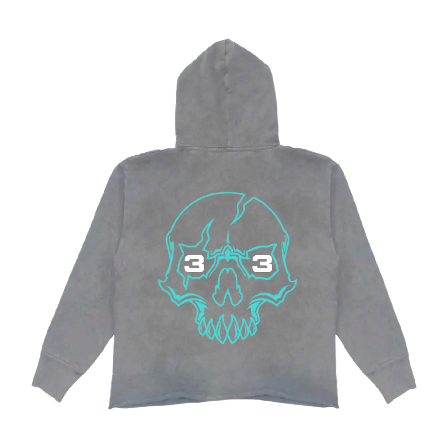 Grey/teal two tone hoodie